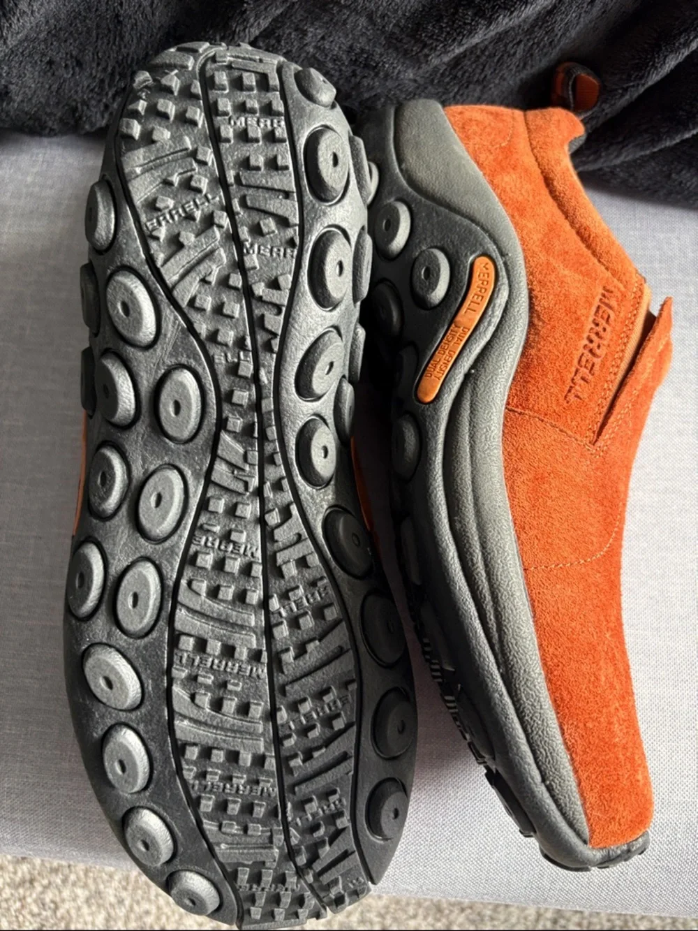 Merrell Slip-On Suede Leather Dual Density Jungle Moc‎ Shoe Brown Rust Orange 9